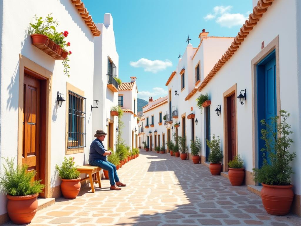 Turismo lento en pueblo andaluz
